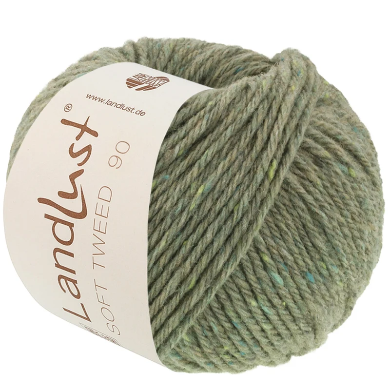 Lana Grossa Landlust Soft Tweed 90 34 Green beige heathered