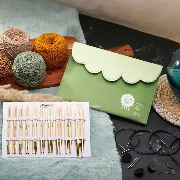 KnitPro Bamboo Interchangeable Circular Needle Set Deluxe