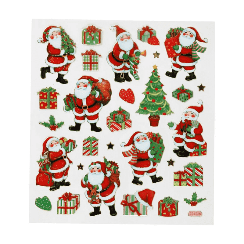 Stickers, Christmas, 15 x 16.5 cm, 1 sheet Classic Christmas Figures