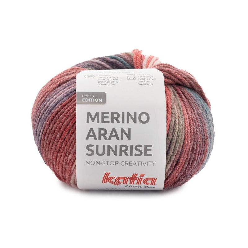 Katia Merino Aran Sunrise 309 Purple-Green-Red