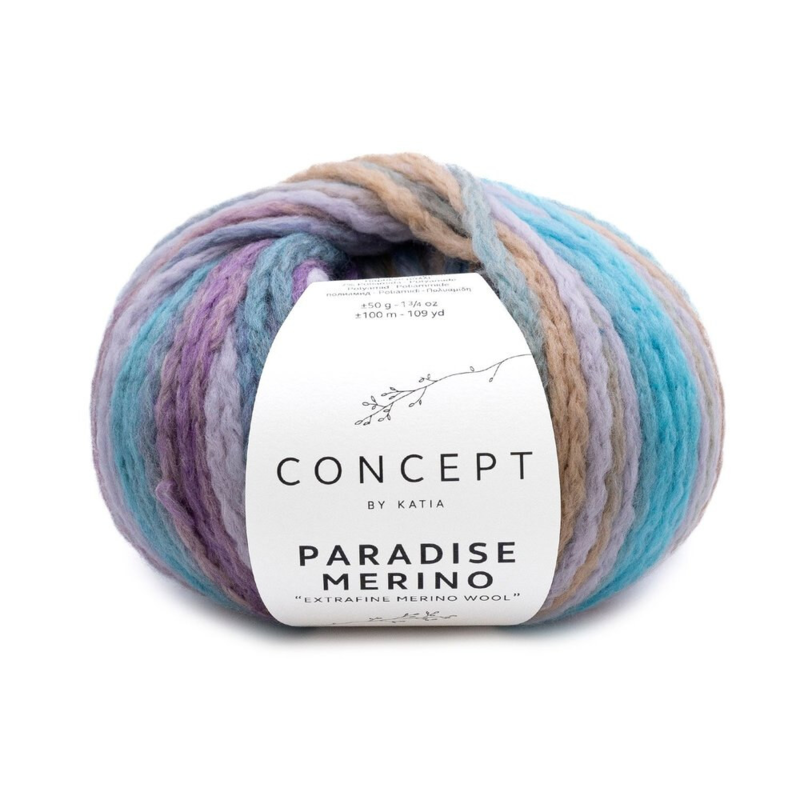 Katia Concept Paradise Merino 503 Purple-Pearl Blackberry-Blue-Beige