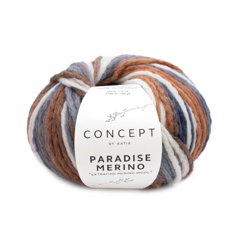 Katia Concept Paradise Merino 505 Ecru-Brown-Gray-Dark Gray