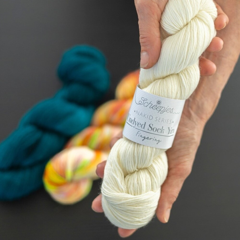 Scheepjes Nakid Series Undyed Sock Yarn 100g