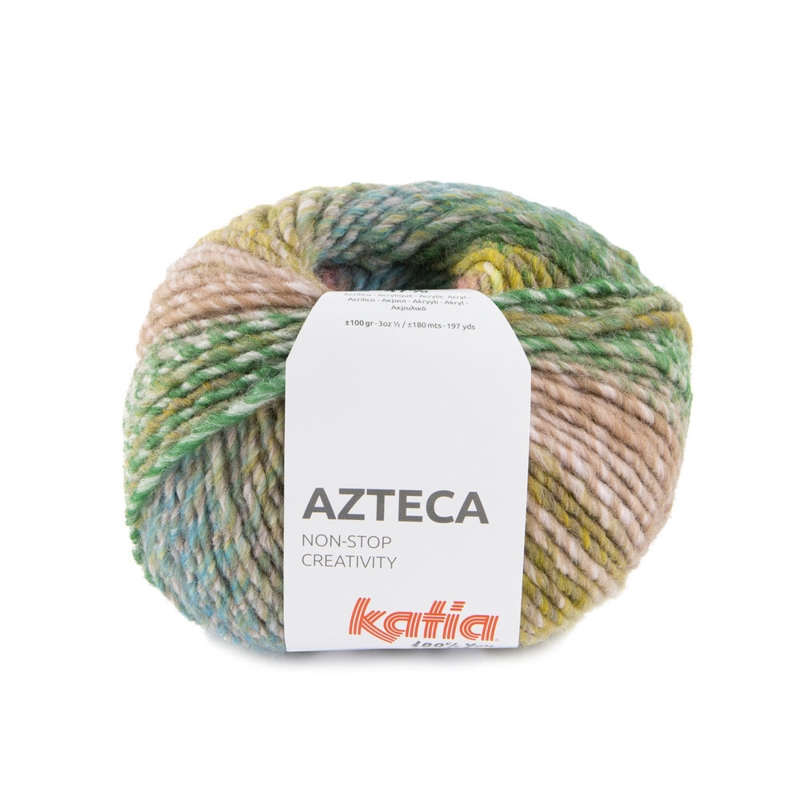 Katia Azteca 88 Rose-blue-mustard