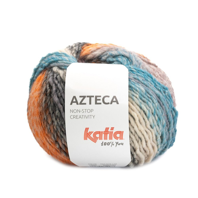 Katia Azteca 94 Orange-blue-gray