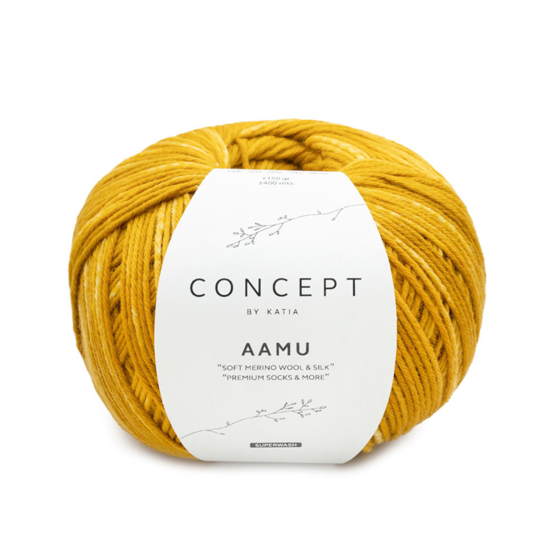 Katia Concept Aamu Socks 302 Mustard