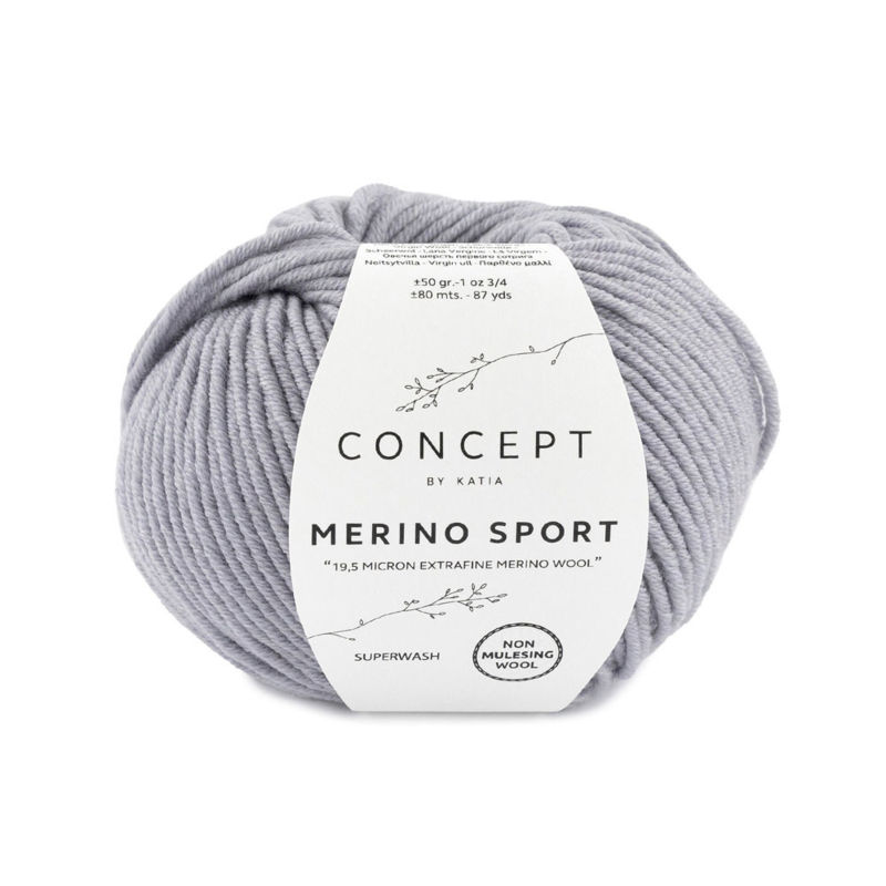 Katia Concept Merino Sport 400 Light gray