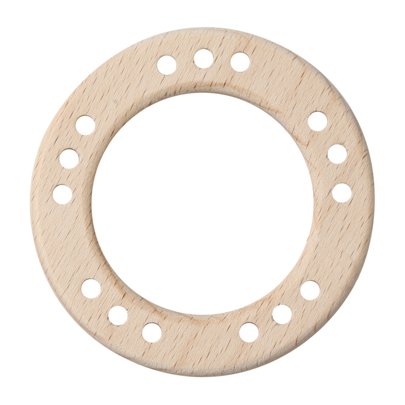 Go Handmade Wooden Rings with Holes Ø80 mm - 10 pcs