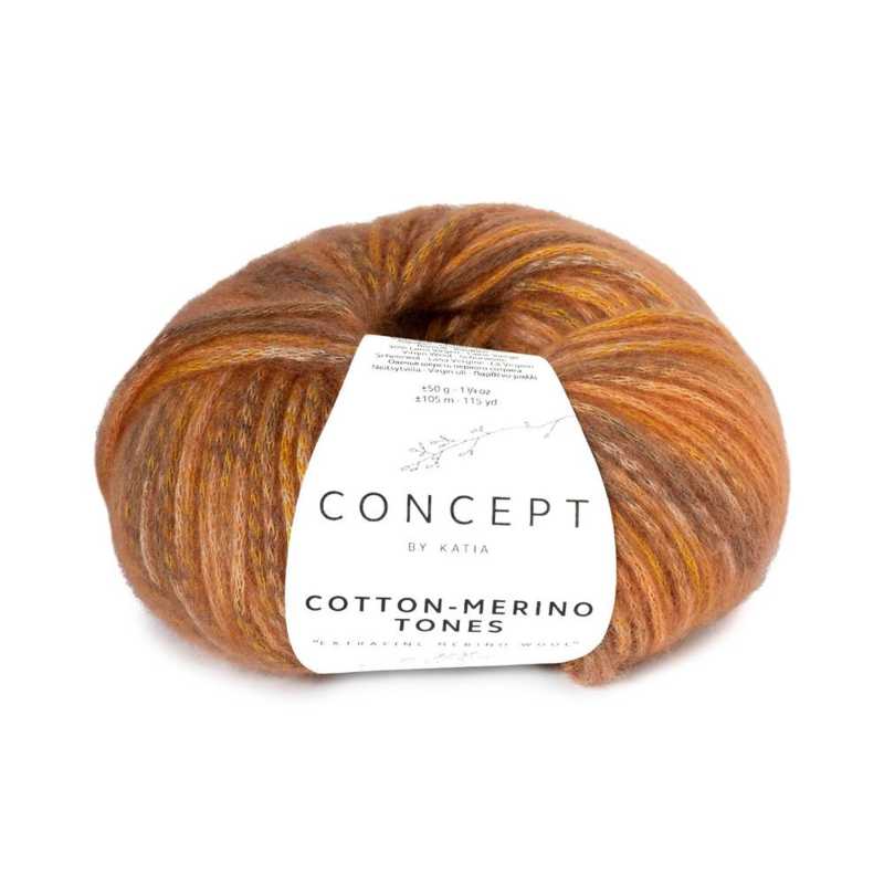 Katia Concept Cotton-Merino Tones 300 Orange-rust-ochre-brown