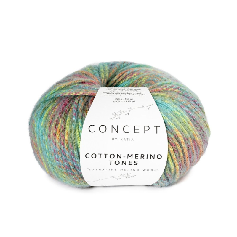 Katia Concept Cotton-Merino Tones 304 Green-aqua-pistachio