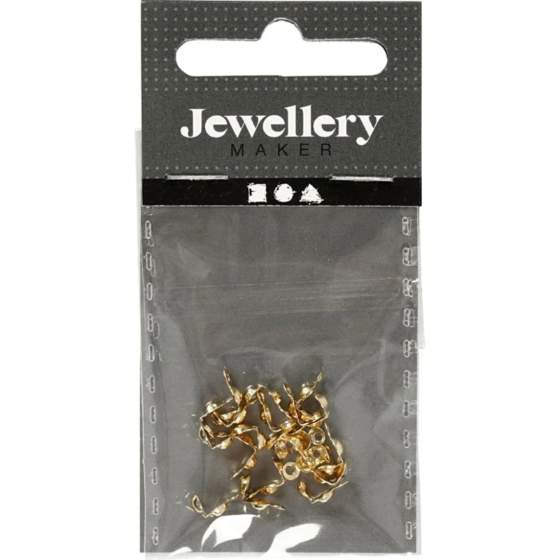 Knot covers with loop Ø3 mm, 20 pcs. gold-plated