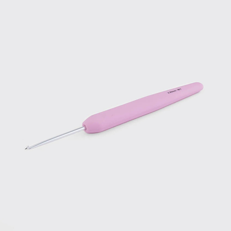 KnitPro Waves 2.0 Single Ended Crochet Hook (2.0-12.0 mm) 2.25 mm Rose pink