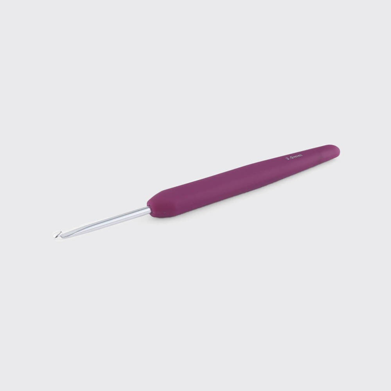 KnitPro Waves 2.0 Single Ended Crochet Hook (2.0-12.0 mm) 3.00 mm Berry blush