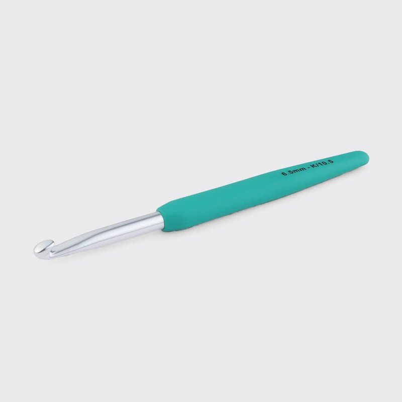 KnitPro Waves 2.0 Single Ended Crochet Hook (2.0-12.0 mm) 6.50 mm Aquamarine haze