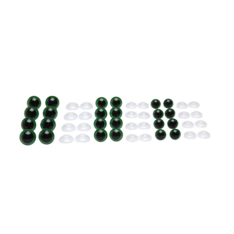 Go Handmade Safety Eyes, Green, Mix Pack, 12 Pairs