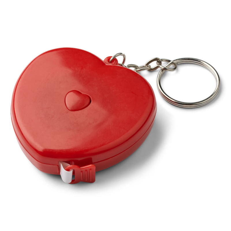 LindeHobby Retractable Tape Measure, 150 cm, Heart Red