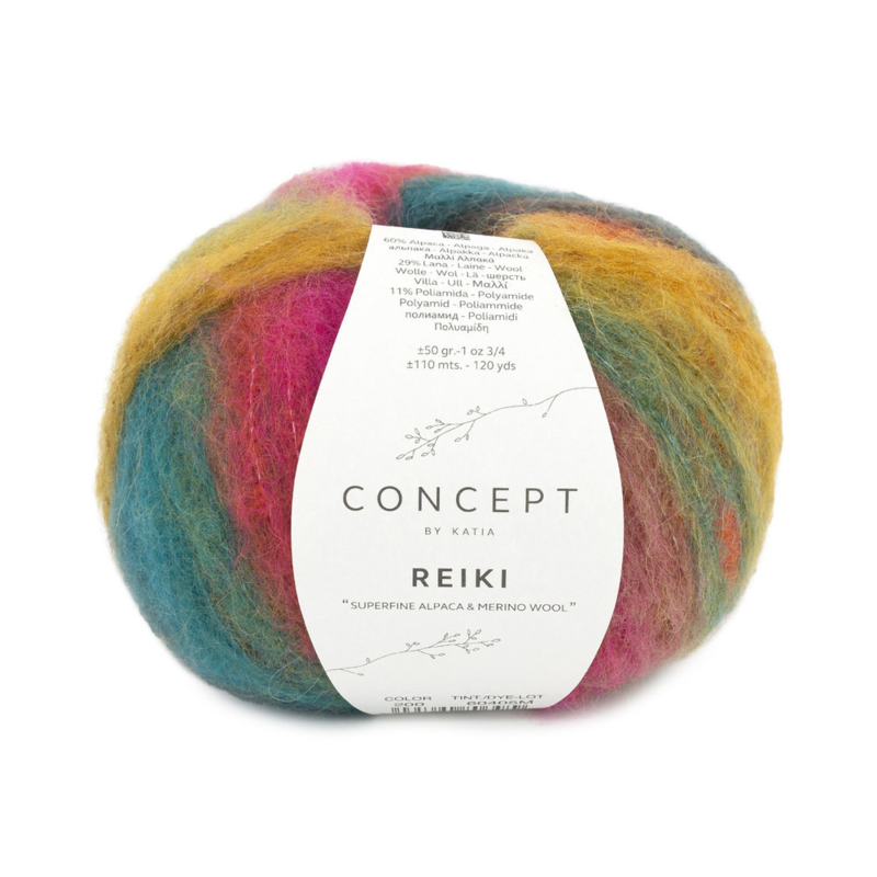 Katia Concept Reiki 200 Orange-Fuchsia-Green-Blue-green-Ochre