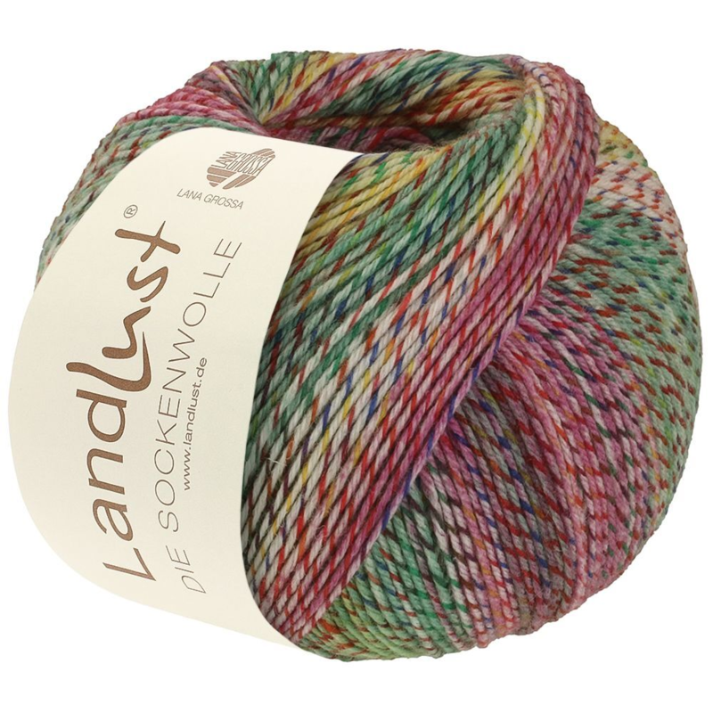 Lana Grossa Landlust Die Sockenwolle 218 Green/Red/Blue/Pink/Yellow/Vanilla