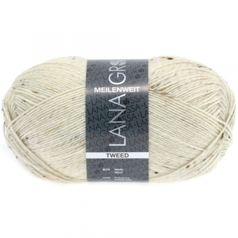 Lana Grossa Meilenweit 100 Tweed 106 Natural melange