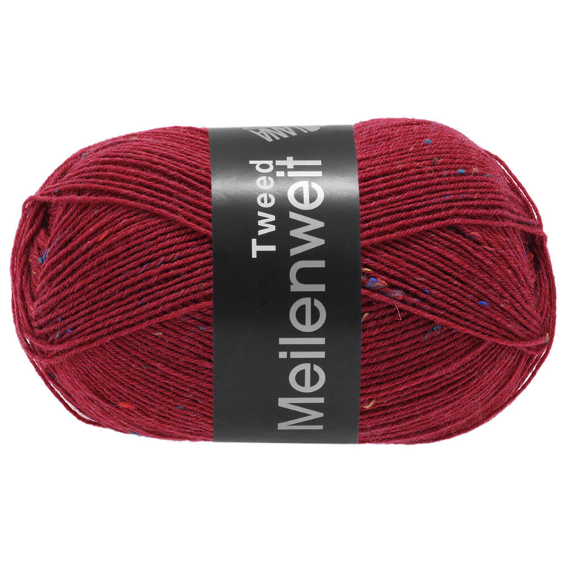 Lana Grossa Meilenweit 100 Tweed 161 Burgundy