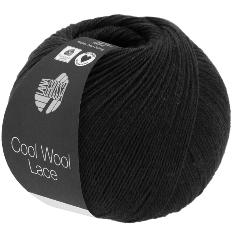 Lana Grossa Cool Wool Lace 24 Black