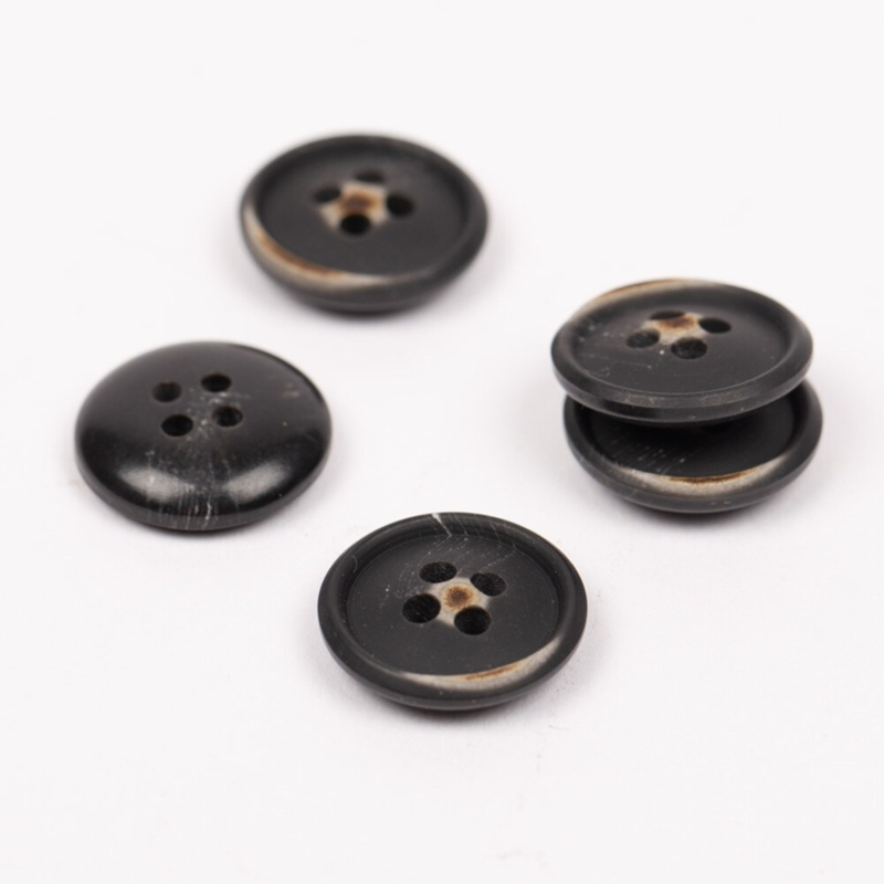 DROPS Imitated Wood (Coal), Button, 15 mm (no. 705)