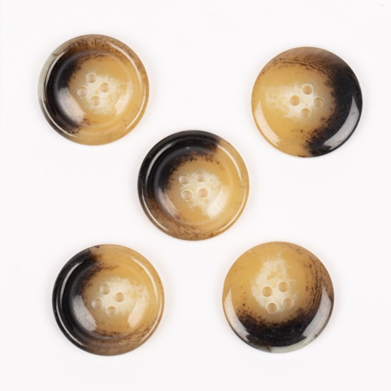 DROPS Imitated Horn (Burnt), Button, 23 mm (No. 707)