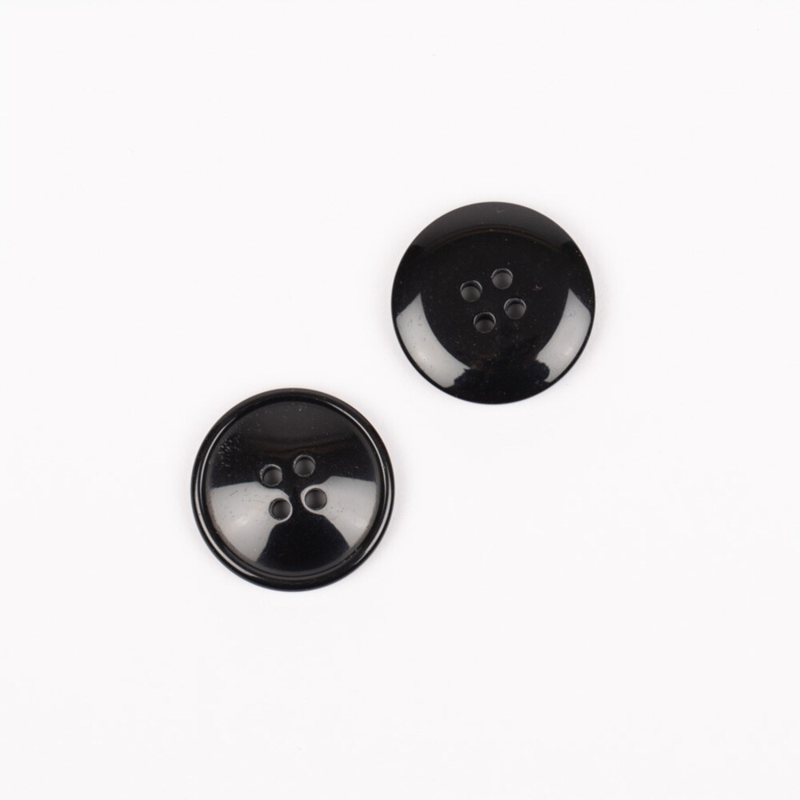 DROPS Imitation Horn (Black), Button, 20 mm (No. 717)