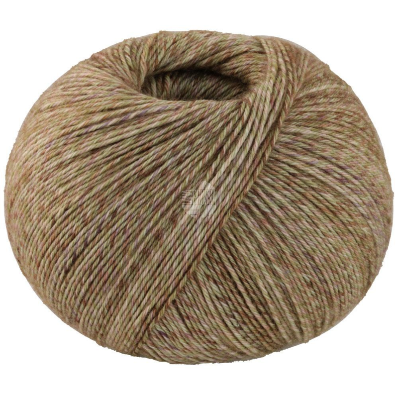 Lana Grossa Vintage Socks 1013 Khaki/lysebeige/sart grøn/brun meleret