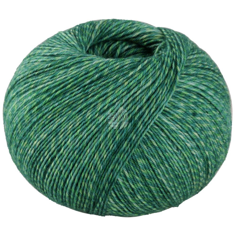 Lana Grossa Vintage Socks 1015 Heathered Dark-/yellow green/petrol