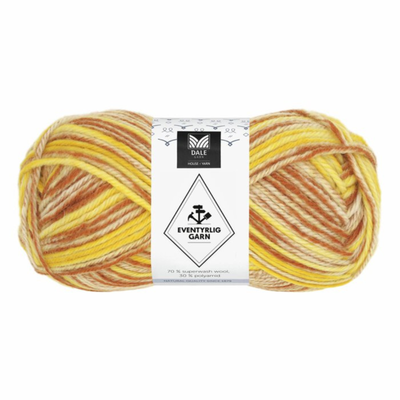 Dale Eventyrlig Garn 610 Lemon stripes