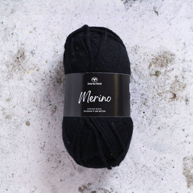 Svarta Fåret Merino 01 Pitch Black