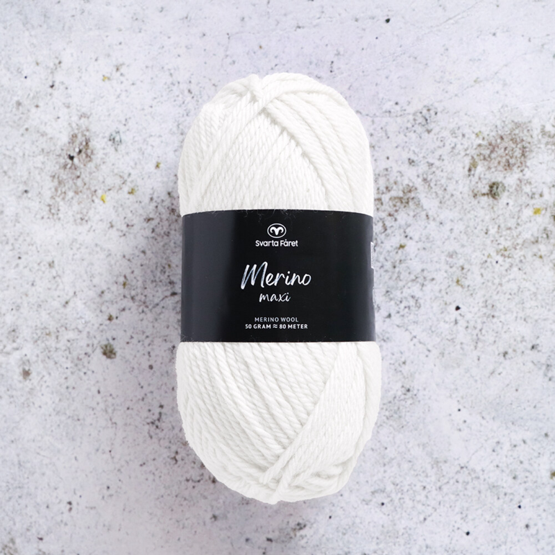 Svarta Fåret Merino Maxi 30 Snow White