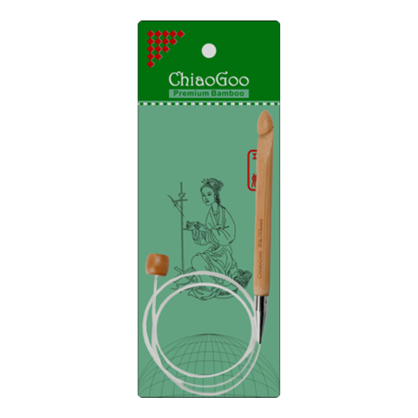 ChiaoGoo Tunisian Crochet Hook Patina Bamboo, Flexible (60 and 80 cm)