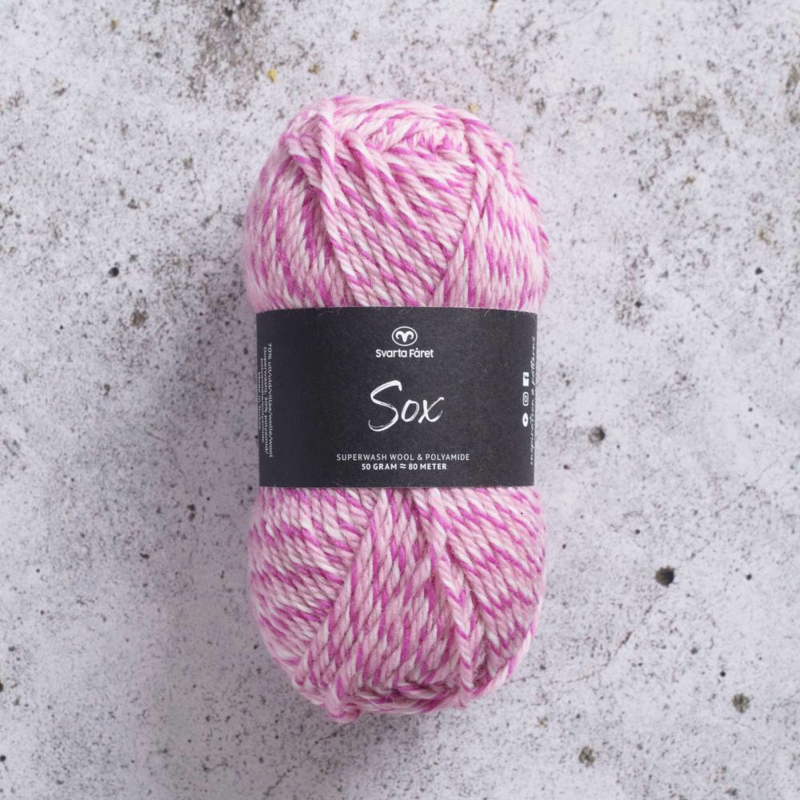 Svarta Fåret Sox 50 g 010 Natural fuchsia candy