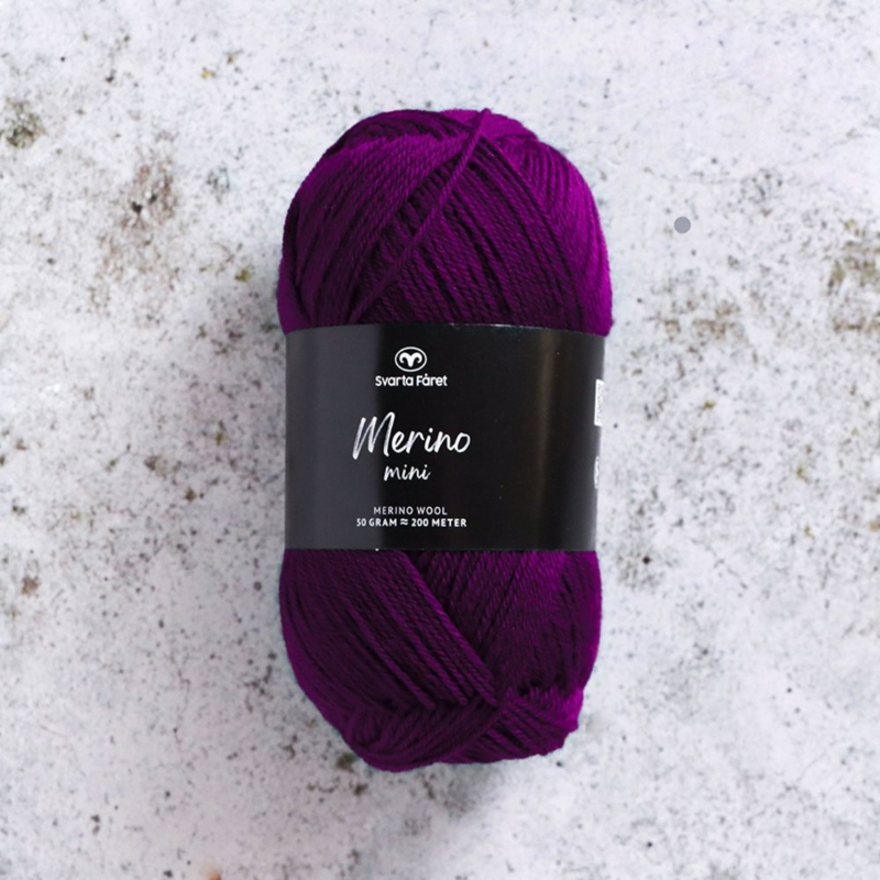 Svarta Fåret Merino Mini 17 Mulberry potion