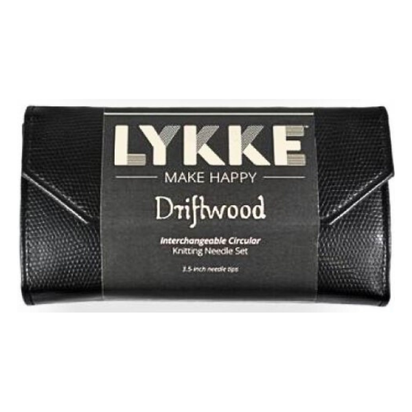 LYKKE Interchangeable Circular Needle Set Driftwood, Black, 3.5"