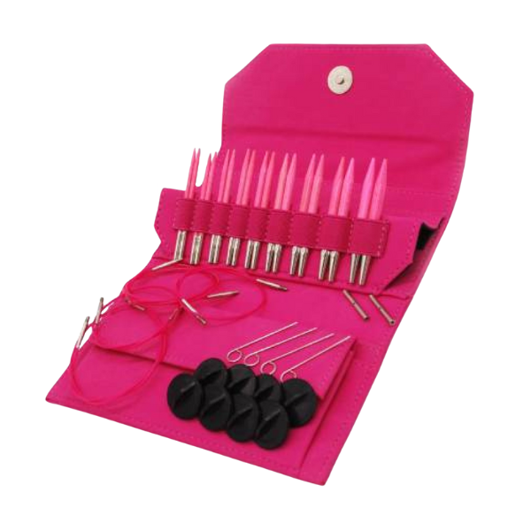 LYKKE Interchangeable Circular Needle Set Blush, Fuchsia, 3.5"