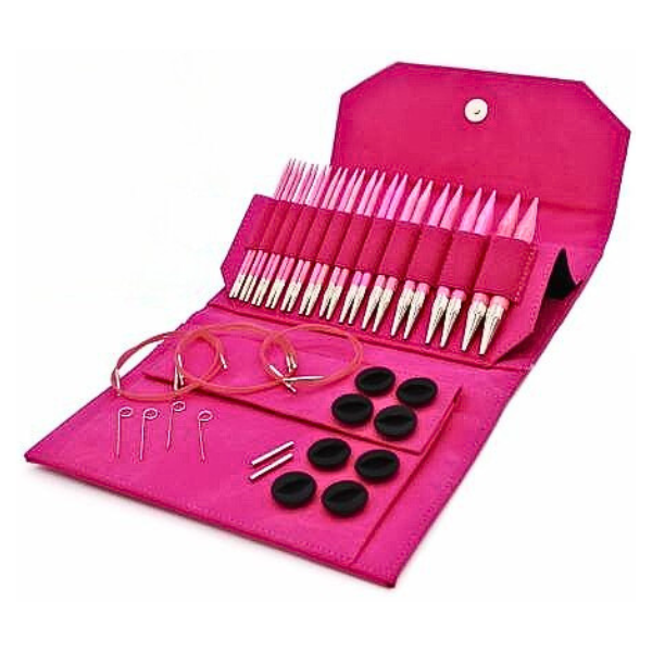 LYKKE Interchangeable Circular Needle Set Blush, Fuchsia, 5"