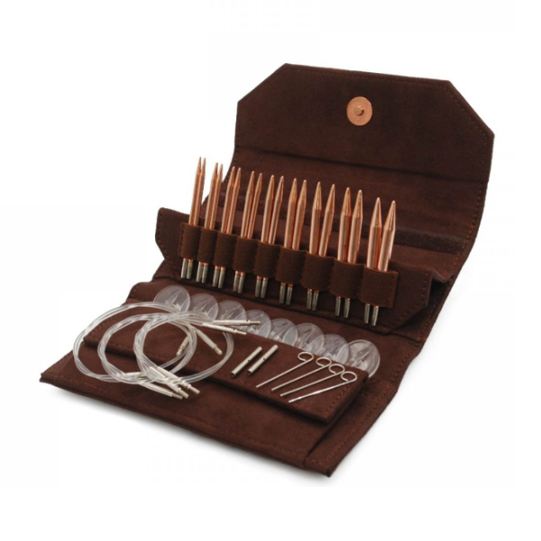 LYKKE Interchangeable Circular Needle Set Cypra, Brown, 3.5"
