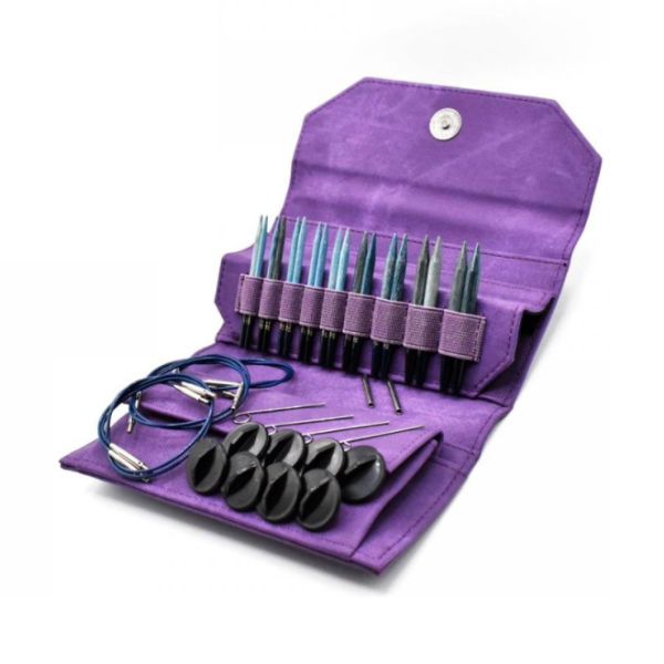 LYKKE Interchangeable Circular Needle Set Indigo, Violet, 3.5"
