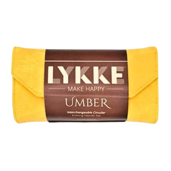 LYKKE Interchangeable Circular Needle Set Umber, Yellow, 3.5"