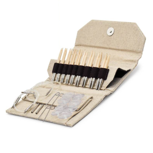LYKKE Interchangeable Circular Needle Set Naturale, Beige, 3.5"