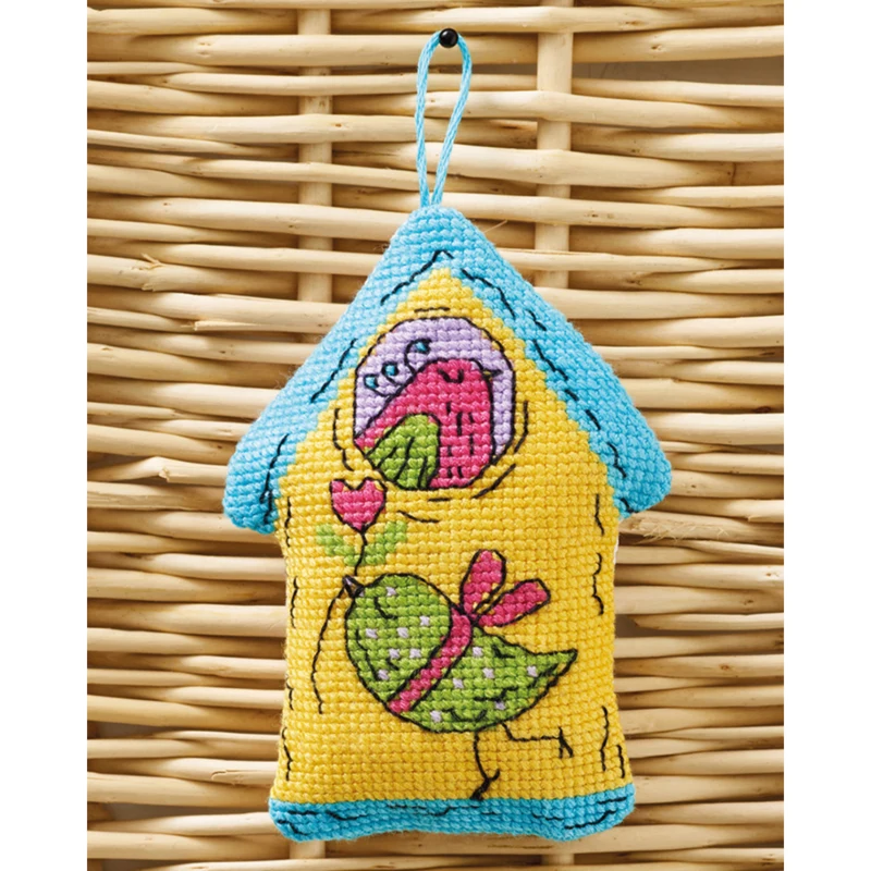 Yellow Birdhouse 7 x 9 cm / 2.76 x 3.54 in