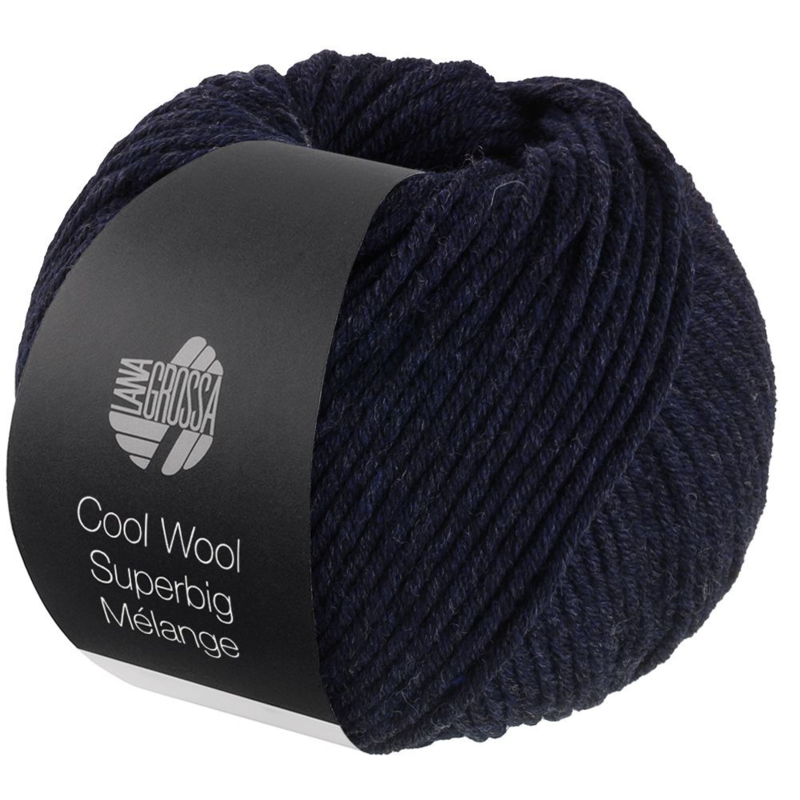 Lana Grossa Cool Wool Superbig 209 Midnight blue heathered