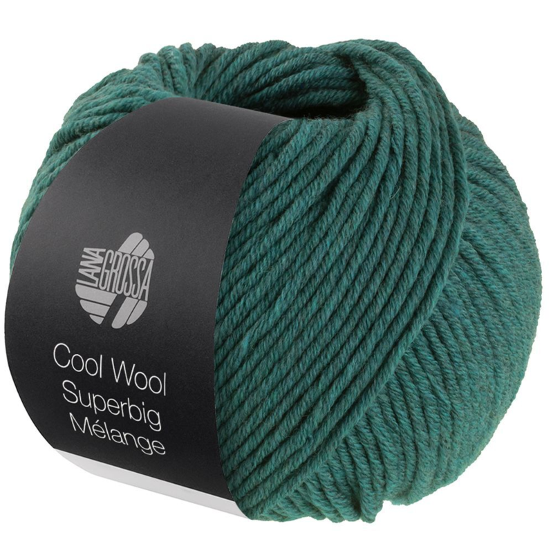 Lana Grossa Cool Wool Superbig 210 Dark green heathered