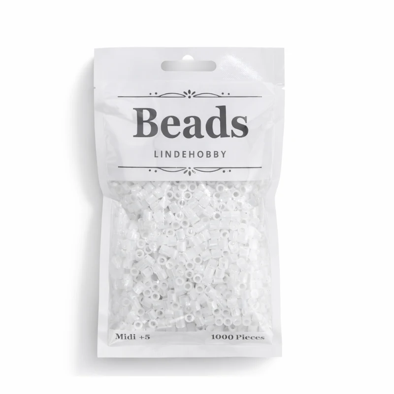 LindeHobby Beads Glitter 06 White