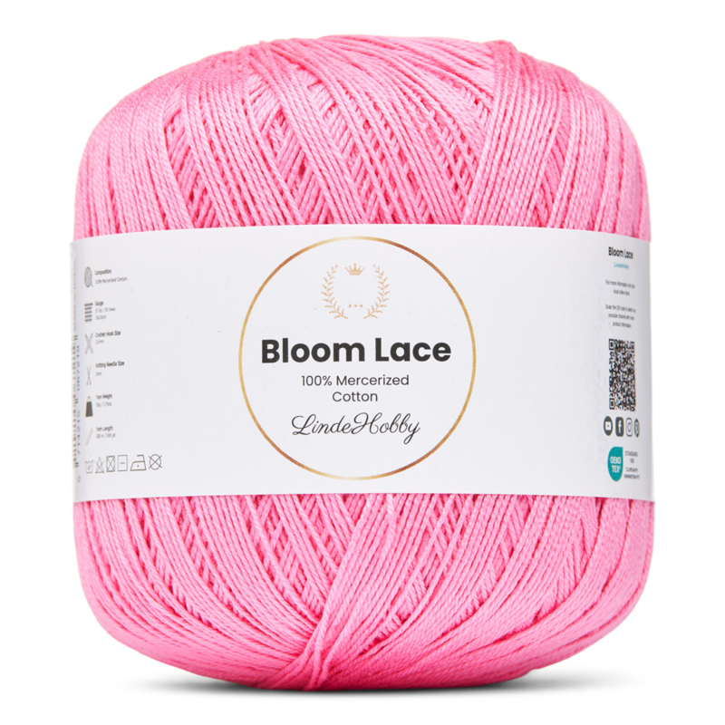 LindeHobby Bloom Lace Mercerized Cotton 10 Pink