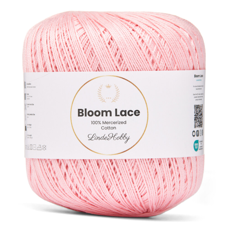 LindeHobby Bloom Lace Mercerized Cotton 09 Light pink
