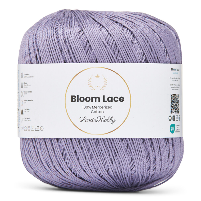 LindeHobby Bloom Lace Mercerized Cotton 12 Light lilac